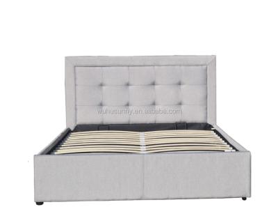 China Other Latest Design Bedroom Furniture Gray Linen Fabric Bed for sale