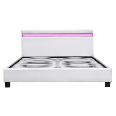 China Other Good Quality Modern Style Queen Size Leather Bed With Led for sale