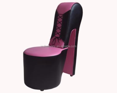 China Morden Cheap Modern High Heel Shoe Chair With Pink Laces for sale