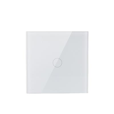 China Single Touch Switch CE ROHS EU/UK Standard 86 Type 1 Strip Tempered Glass Live No Neutral Touch Wall Light Switch for sale