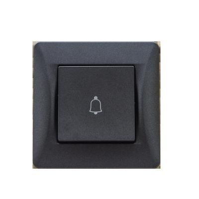 China Durable Hermano CE/TUV/CB Certified EU Standard Black LED Indicator Doorbell Switch for sale