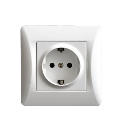 China Decorative white socket EU standard 16A 250V Schuko residential/general purpose for sale