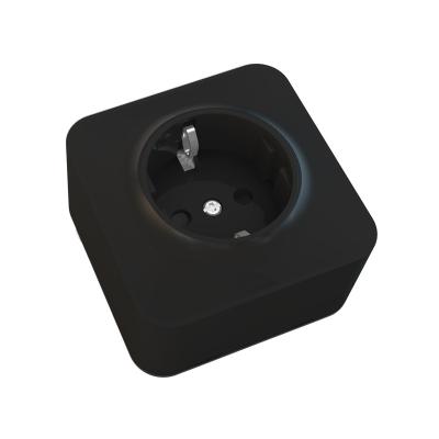 China EU Residential / General Purpose Standard Surface Mounted Black PC 16A 220-250V~ Schuko Socket for sale