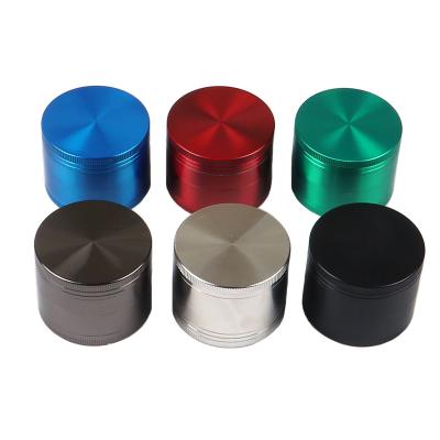 China Grinding Tobacco Stainless Steel Stock 40mm/50mm/55mm/63mm/75mm Zinc Alloy 4 Layers Logo Metal Manual Herb Grinder Manual Custom for sale