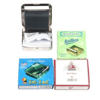 China Portable 78mm Metal Tobacco Rolling Case High Quality Classic Smoke Accessories Portable Manual Cigarette Rolling Machine for sale