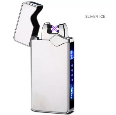 China Lighter Cigarette USB Rechargeable Arc Windproof Lighters Customize Logo Powerful Cigar Torch Smoking Accessories Lighter for sale