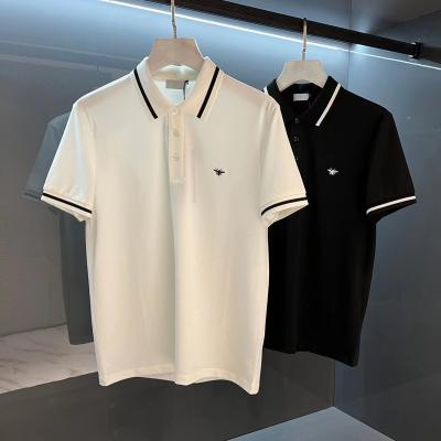 China Summer Breathable New Arrival Short Sleeve Shirt Lapel Business Men High Quality Fashion Style Casual Single Polo Shirt With Bee Logo for sale