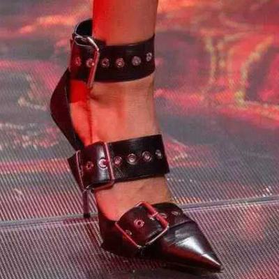 China 2022New Quick-drying Summer Sandals Women Led High Heels Stiletto Buckle Strap Ladies Sexy Waist Increasing Shoes for sale