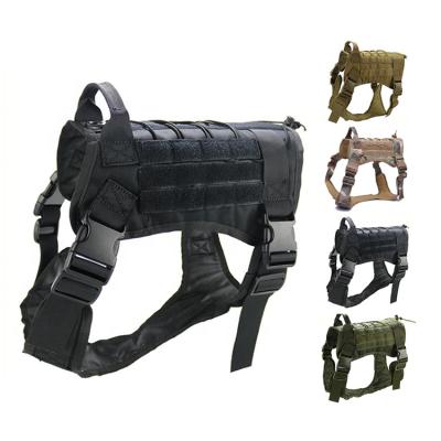 China Custom Wholesale Private Weighted Adjustable Dog Logo Safety Training Dog Harness Vest Clothes Hunting Military Tactical Dog Vest for sale