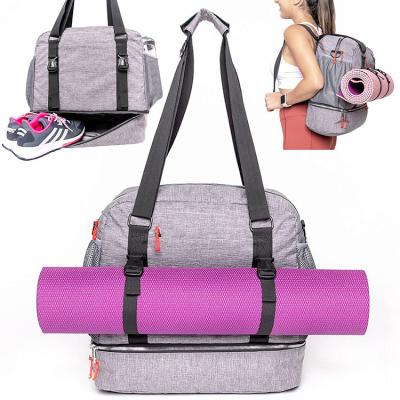 China Wholesale Custom Multi Purpose Oxford Duffle Gym Travel Backpack Mat Yoga Mat Bag for sale