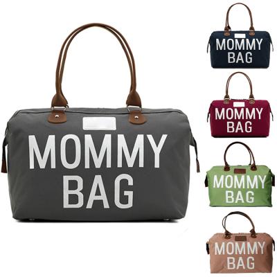 China 2022 Fashion Portable Custom Travel Baby Diaper Fleece Tote Mummy Bag for sale