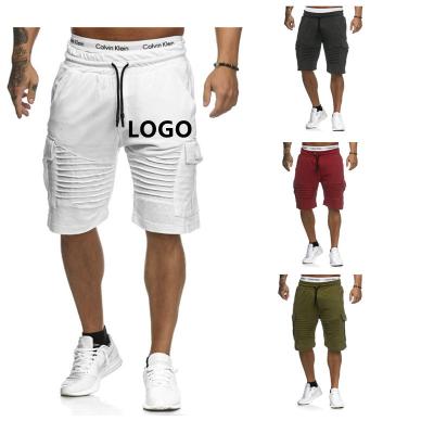 China Summer Training Gym Shorts Stripe QUICK DRY Loose Casual Pocket Pleated Mens Cargo Shorts for sale