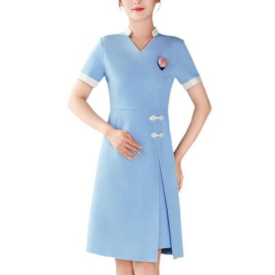 China Good Quality Spa Aparel Women Dresses Beauty Salon Spa Custom Made Elegant Uniform Uniform For Lady for sale