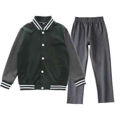 China New Designs Kindergarten Kids Breathable Tracksuit Sets School Uniform Primary Middle High School Shirts Pants for sale