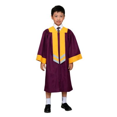 China Anti-pilling Brown Graduation Gown for Kindergarten and Primary Kids for sale