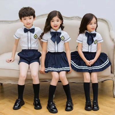 China Custom Spring Anti-pilling Unisex School Uniform Shirts For Kindergarten And Elementary School Student Wear for sale