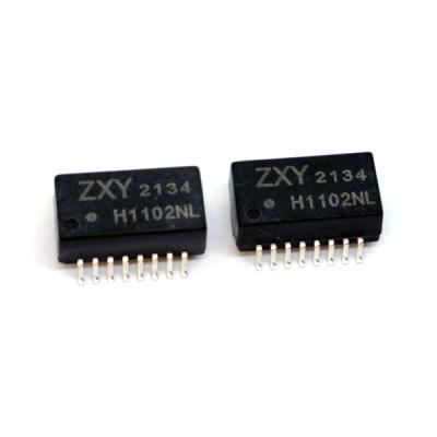 China 100 / 1000 BASE-T einzelnes flaches Portethernet Lan Transformer 24PIN SMD zu verkaufen