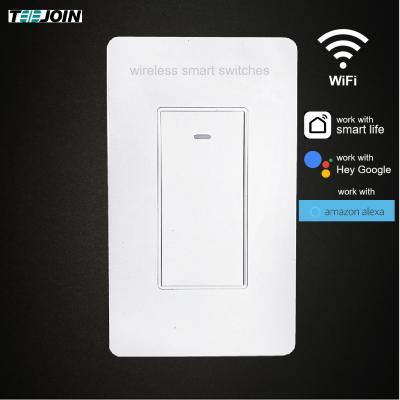 China Teejoin Zigbee Smart Home System Hotel Light Control Smart Switch Wireless Smart Switch USA 77mm*115mm for sale