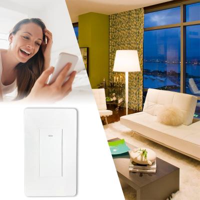 China smart life smart switch push button us standard wifi smart lamp switch 77mm*115mm for sale