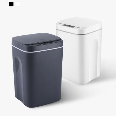 China Sustainable Luxury Intelligent Auto Touch Free Sensor 14l Portable Car Trash Can Trash Can for sale