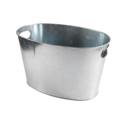 China Good Quality Sustainable Large Tin Buckets Beer , Oval Custom Design Metal Large Volume Ice Beer Tin Pails Bucket for sale