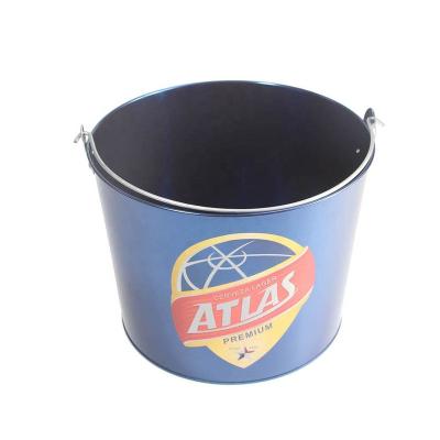 China Sustainable Ice Bucket Customized Logo Printing 0.28 Mm Tinplate Beer Ice Bucket For Bar And Party for sale