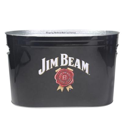 China Nightclub Bar Party Customized Viable Unique Color Black Ice Bucket For Beer Wine Freezer for sale