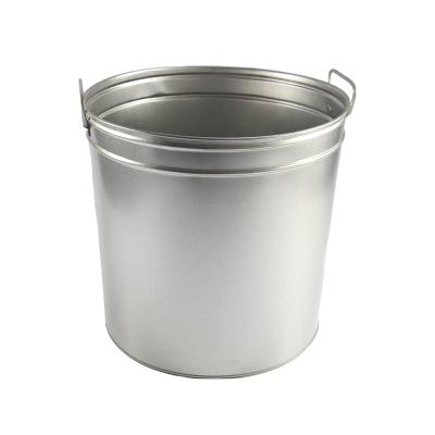 China Old White Metal Tin Box Bucket, Easter Price Viable Vintage Promotion Sublimation Tin Bucket for sale