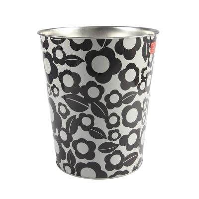 China Sustainable Hot Sale Household Round Tin Rubbish Metal Trash Can / Waste Bin / Bins for sale