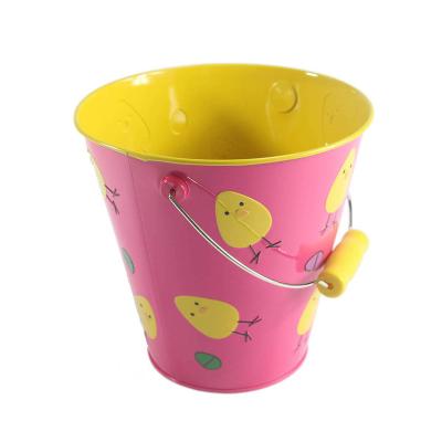 China Other Newest Colorful Foldable Tin Gift Basket Bucket For Children , Container For Gifts Edible Bucket for sale