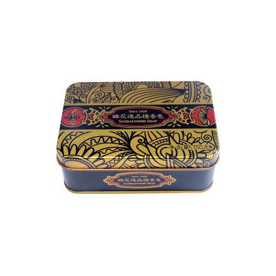 China Gift & Craft Hot Sales Gift Soap Tin Box Square Grid, Storage Olive Oil Soap Rectangular Metal Tins Box for sale