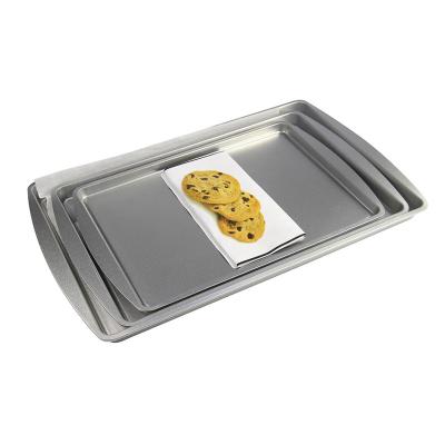 China Small Metal Personalization Metal Cookie Mass Tray, Wholesale Nonstick Cookie Cake Sheet Metal Bakeware Cheap Price for sale