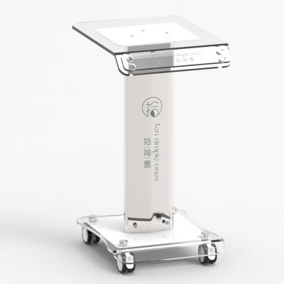 China Modern Trolley Wheel Rolling Pedestal Use Salon Trolley Beauty Salon ABS Stand Personal Care Appliance Parts Aluminum for Spa and Salon for sale