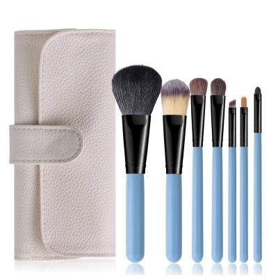 China Colorful Customer Logo Eye Brush Makeup Brush 7pcs and Base Makeup Brush Kit for sale