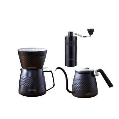 China Gift Box Outdoor Travel Viable Pour Over Portable Coffee Maker Hand Drip Coffee Set V60 Drip Coffee Kit Set for sale