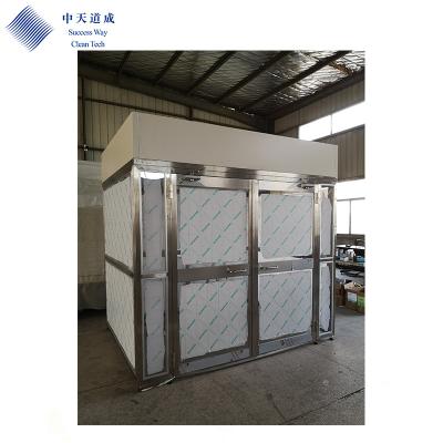 China Electronics Industry Customized Stainless Steel Mini Portable Cleanroom Dust Free Room for sale