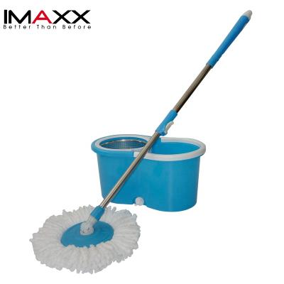 China Hot Selling Sustainable 360 ​​Degree Labor-Saving Rotating Broom With Two Microfiber Cloth for sale