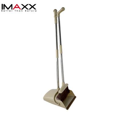 China Durable Top Selling Amazon Telescopic Handle Long Folding Windproof Broom And Dustpan Sets for sale