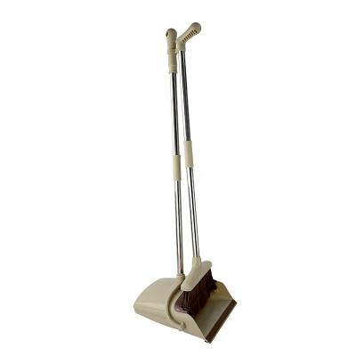 China 2019 Durable Long Household Plastic Broom With Dustpan for sale