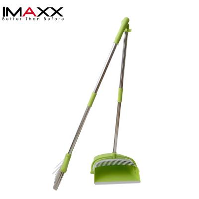 China Durable Household Goods Long Handle Windproof Plastic Broom And Dustpan for sale