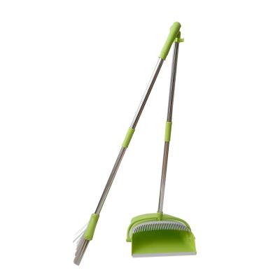 China Durable eco-friendly windproof broom and long dustpan set handle for sale