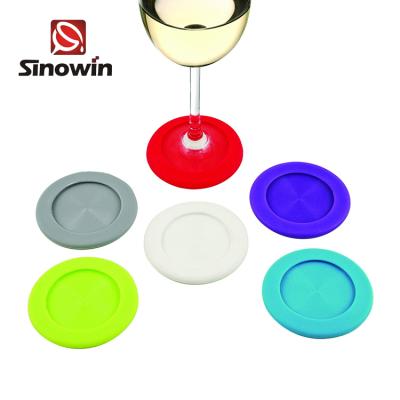 China New Viable Hot Sale Glass Coasters Wine Silicone Wine Coaster for sale