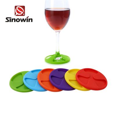 China Hot Selling Viable Good Quality Silicone Coasters Glass Wine Coaster Set for sale