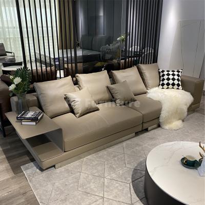 China Modular Modern Furniture Living Room Luxury Leather Sofa With Storage Comfortable Sofa for sale