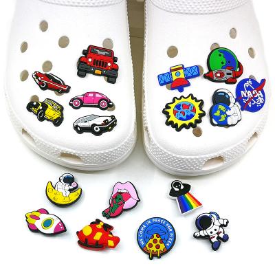 China Drag Charms Custom Wholesale Anime Space Sports Car PVC Shoe Charms For Shoe Decorations Motor Shoe Charms Via DHL/Fedex for sale