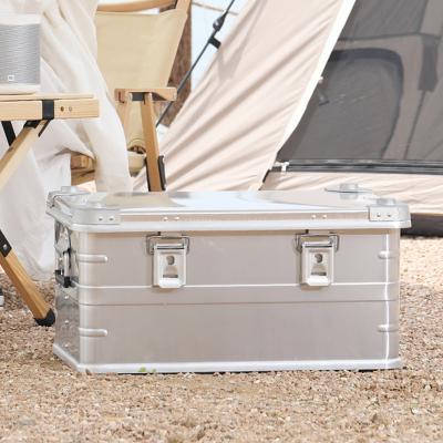 China Lightweight Camping Lightweight Storage Box Aluminum Crate Metal Container Waterproof Aluminum Box For Fishing for sale