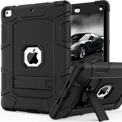 China Shockproof Three-Layer Heavy Duty Drop Shockproof Tablet Case with Kickstand for iPad Air 2019 234 New iPad 9.7 Mini ipad 1234 for sale