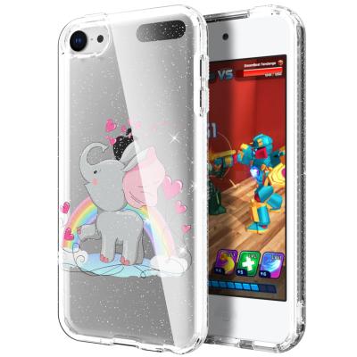 China Cute Baby Animal Elephant Rainbow Anti-fall PC+TPU Hard Cover Skin Mobile Phone Bumper Case For Lovely Girl IPod Touch 5/6/7 for sale