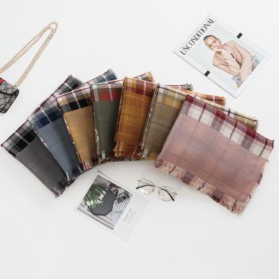 China 2021 new arrivals multicolor plaid fashion winter polyester women comfortable chaddar scarves for sale