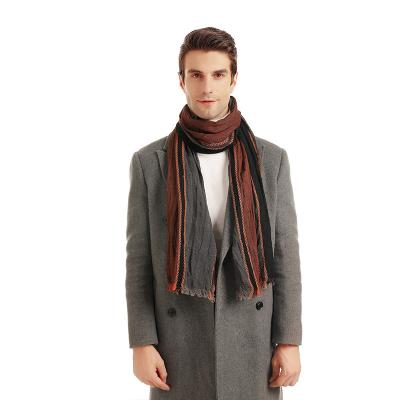 China Custom American European Business Gift Casual Style 100% Acrylic Soft Scarf For Men for sale